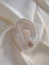 Load image into Gallery viewer, 14K Gold Beetle Stud Earrings: CZ Pave Scarab Jewelry