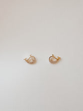 Load image into Gallery viewer, 14K Gold Whale Stud Earrings: Dainty CZ Animal Jewelry