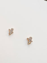 Load image into Gallery viewer, 14K Gold Cactus Stud Earrings: Dainty CZ Earrings
