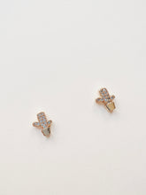 Load image into Gallery viewer, 14K Gold Cactus Stud Earrings: Dainty CZ Earrings