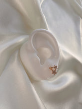 Load image into Gallery viewer, 14K Gold Star Stud Earrings: Dainty CZ Celestial Jewelry