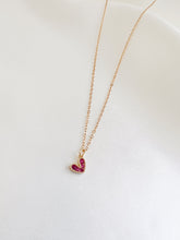 Load image into Gallery viewer, Pavé Dainty Heart Necklace