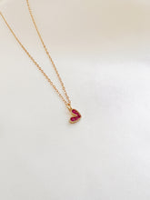 Load image into Gallery viewer, Pavé Dainty Heart Necklace